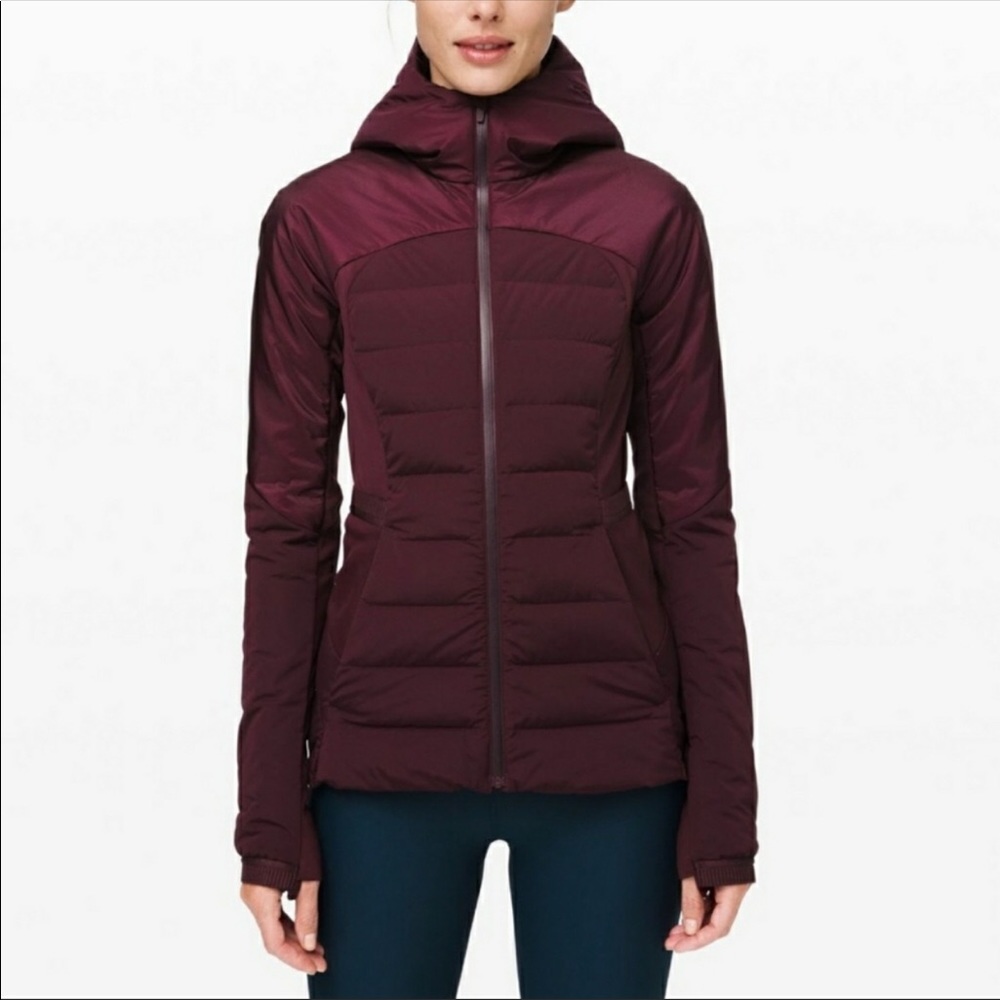 Lululemon Burgundy Down For It All Jacket 8